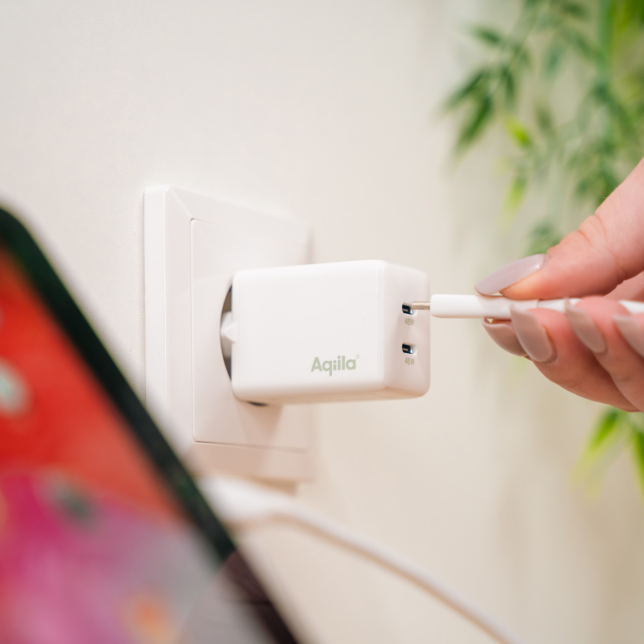 aqiila-chargebird-w2-usb-c-ladeger-t-45w-gan-2-port image 3