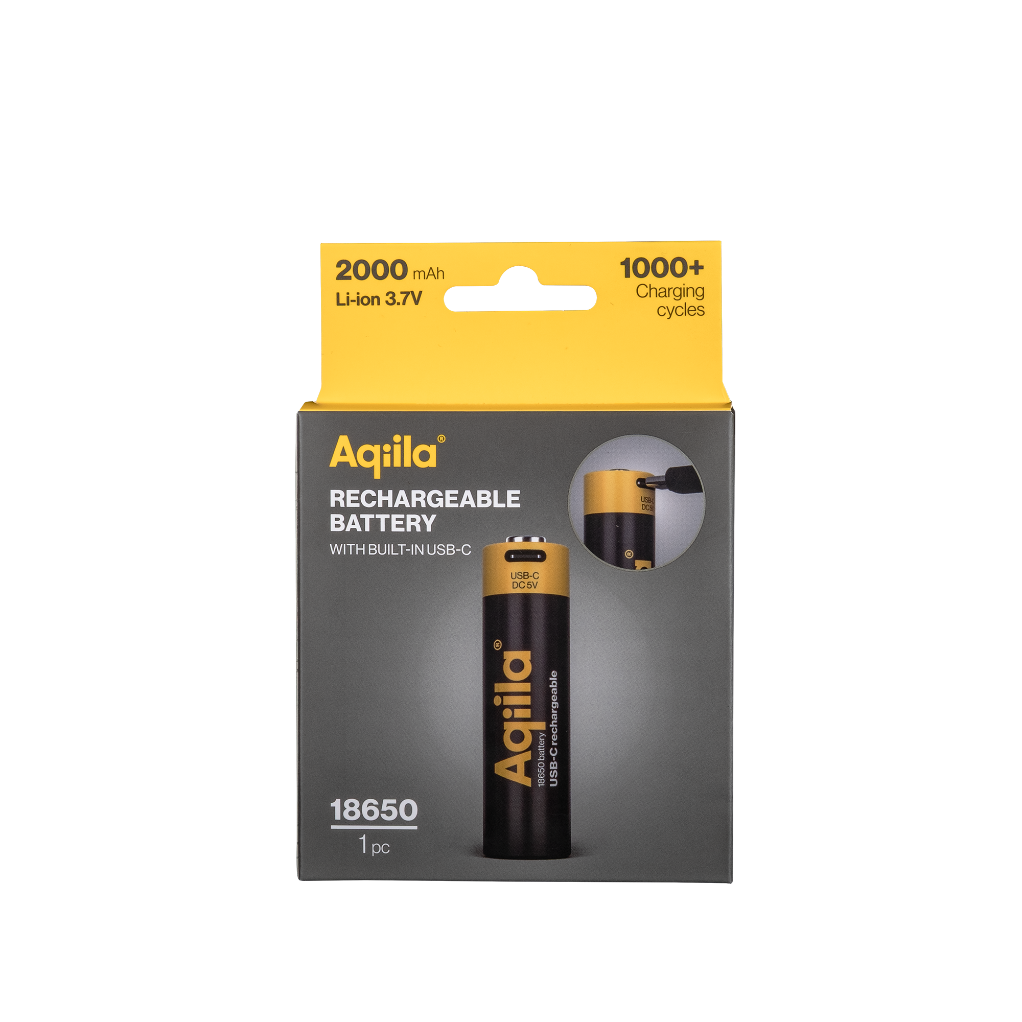 aqiila-powerbird-18650-akku-3-7v-2000mah-usb-c-wiederaufladbar image 2